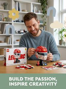 LEGO® Editions ® خوذة Scuderia Ferrari HP Charles Leclerc للأطفال 14 سنة+ 43014 - متعدد الألوان - مشاهدة 2