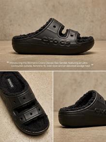 Crocs صنادل رجالية سوداء Baya Cozzzy CR210073 - الأسود - مشاهدة 4