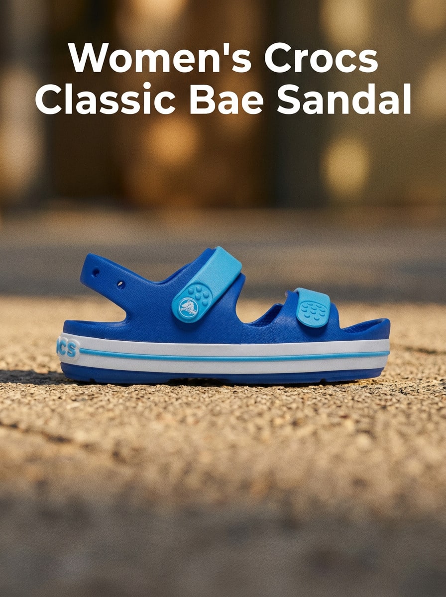 Crocs صندل أطفال كروسباند كروزر أزرق CR209424 - الأزرق - مشاهدة 1