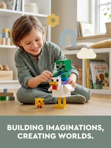 LEGO ماينكرافت® ® راكب الدجاج للأطفال 9 سنوات+ 21582 - متعدد الألوان - مشاهدة 2