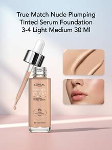 True Match Nude Plumping Tinted Serum Foundation 3-4 Light Medium 30 Ml – Foundation, Hydrating, For All Skin Types, Light Medium, 1% Hyaluronic Acid, Suitable For Daily Beauty Routine - 3-4 Light Medium - View 1