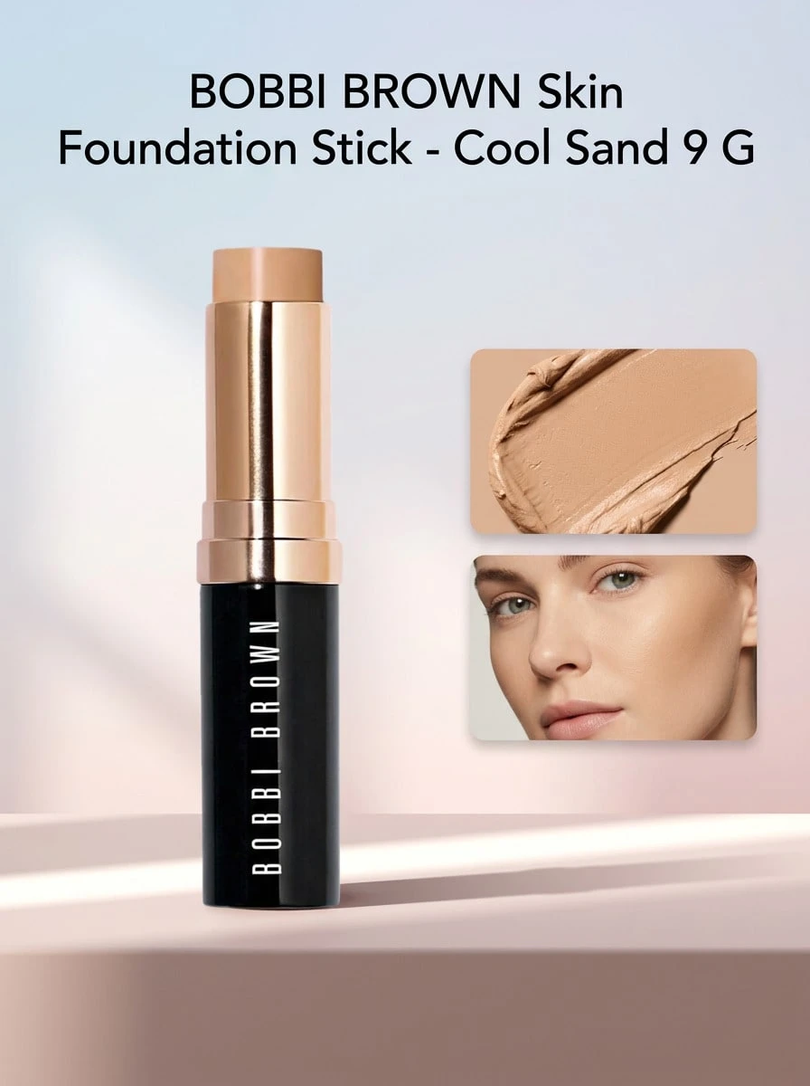 BOBBI BROWN Skin Foundation Stick - Cool Sand 9 G – Foundation Stick, Long-Wearing, For All Skin Types, Cool Sand, Shea Butter, Suitable For Daily Routine - C-036 Cool Sand - View 1