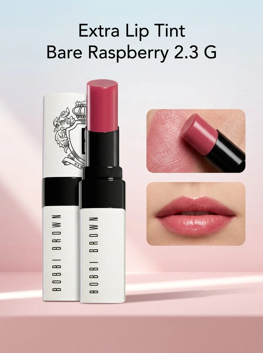 Bobbi Brown Extra Lip Tint Bare Raspberry 2.3 G – Tinted Lip Balm, Deeply Hydrating, For Dry Lips, Bare Raspberry, Jojoba Oil, Suitable For Daily Wear - Bare Raspberry - View 1