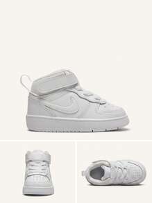 Nike Court Borough Baby Sneakers Lightweight Snug Fit Padded Weekend Walking Running CD7784-100 - White - View 4