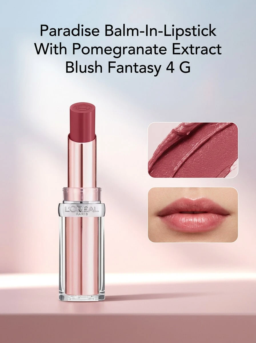 Paradise Balm-In-Lipstick With Pomegranate Extract Blush Fantasy 4 G – Lipstick, Hydrating, For Women, Blush Fantasy, Pomegranate Extract, Suitable For Daily Makeup Routine - Blush Fantasy - View 1