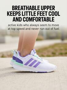 Adidas أحذية أطفال بنفسجية Racer TR21 H06144 - أبيض - مشاهدة 3