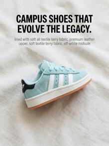 Adidas Campus Kids' Sneakers Durable Classic Retro Shopping Daily Weekend JP5514 - Seflaq/Ftwwht/Gum2 - View 2
