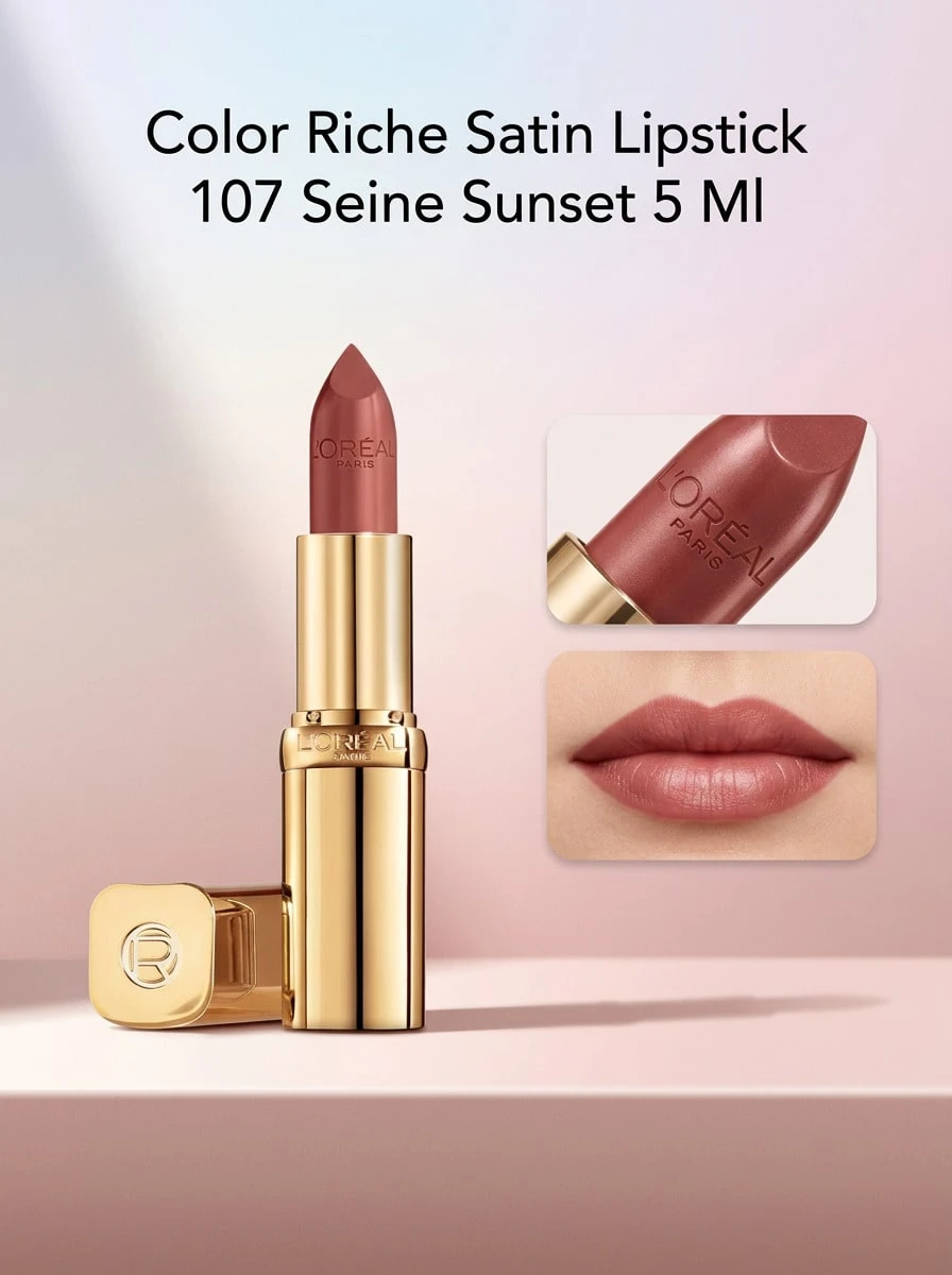 Color Riche Satin Lipstick 107 Seine Sunset 5 Ml – Lipstick, Satin Finish, For Women, Seine Sunset, Suitable For Daily Wear - 107 Seine Sunset - View 1