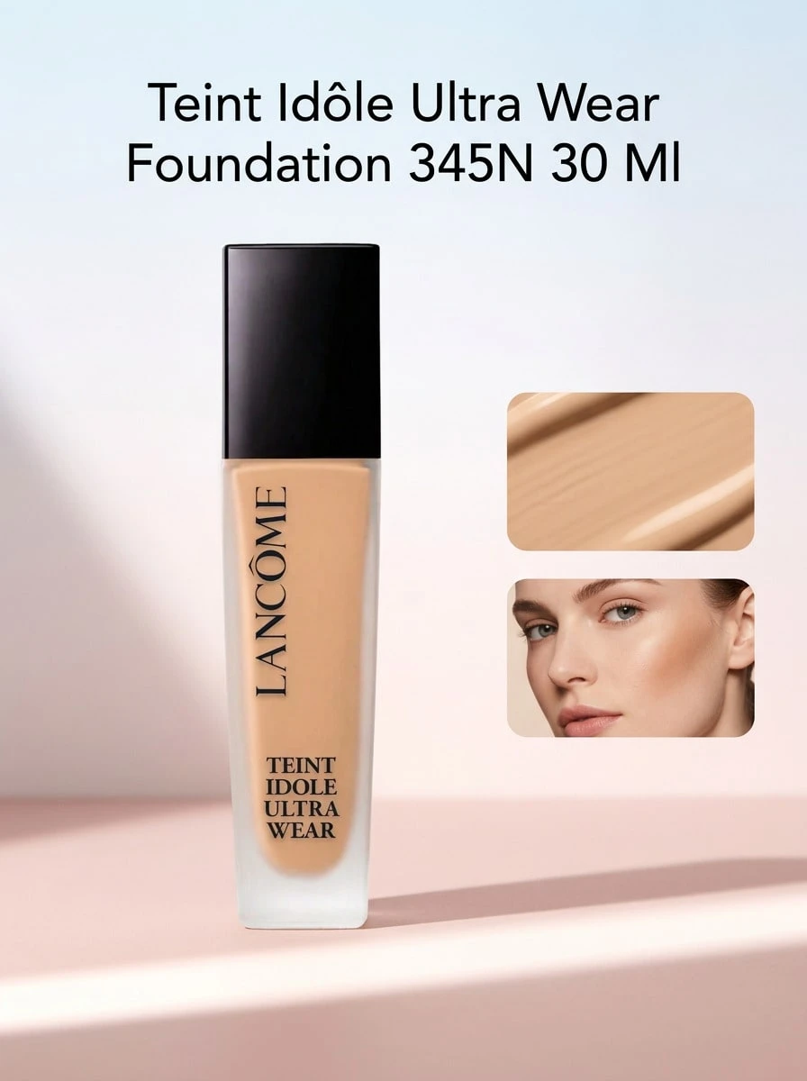 Lancôme Teint Idôle Ultra Wear Foundation 345N 30 Ml – Foundation, Long Lasting, For All Skin Types, 345N, Hyaluronic Acid, Suitable For Daily Makeup Routine - 345N - View 1