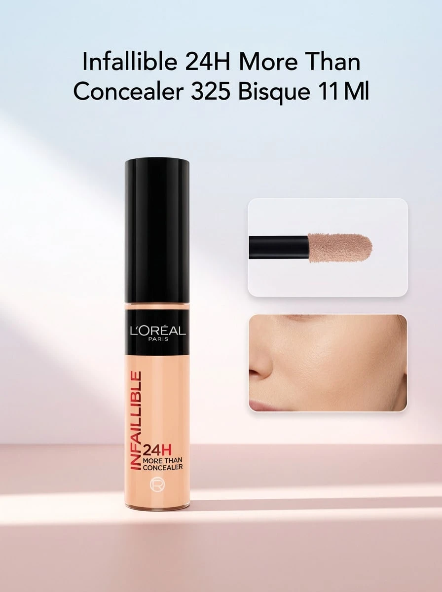 Infallible 24H More Than Concealer 325 Bisque 11 Ml – Concealer, Full Coverage, For Women, 325 Bisque, Suitable For Daily Makeup - 325 Bisque - View 1