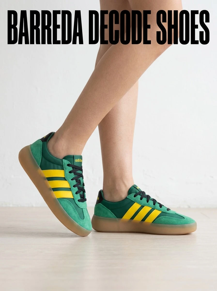 Adidas Barreda Teen Sneakers Premium Modern Anti-Slip Office School Daily Red JQ8852 - Green - View 1