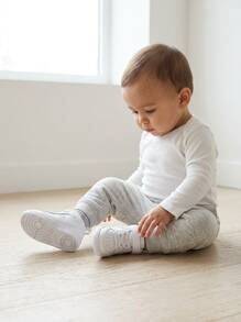 Nike Court Borough Baby Sneakers Lightweight Snug Fit Padded Weekend Walking Running CD7784-100 - White - View 5