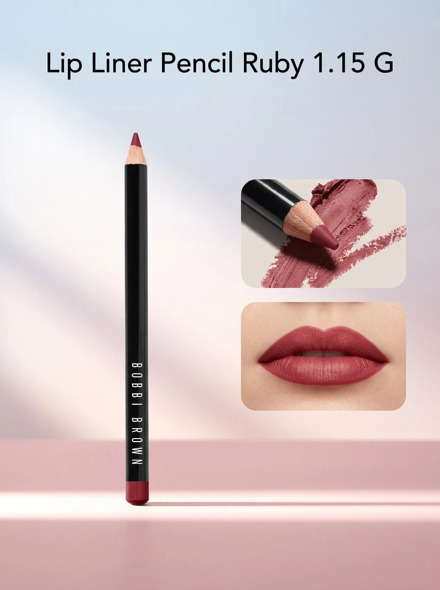 Bobbi Brown Lip Liner Pencil Ruby 1.15 G – Matte Deep Red Finish, Precision Lip Contouring For Women, Long-Wearing Smudge-Proof Formula, Perfect For Professional Makeup Looks, Daily Beauty Routine, Comfortable Smooth Application - Ruby - View 1