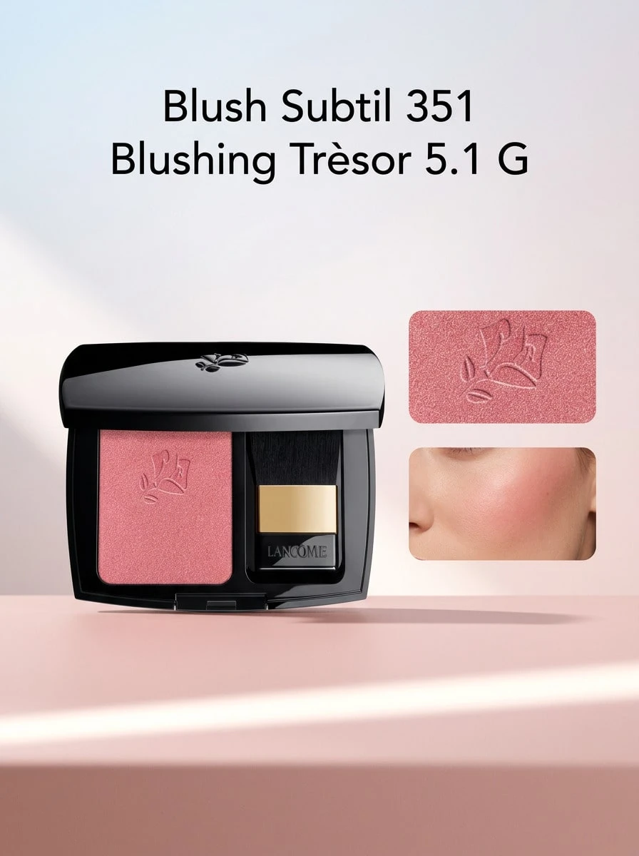 Lancôme Blush Subtil 351 Blushing Trèsor 5.1 G – Blush, Long-Lasting, For Women, Shimmer Pink, Suitable For Daily Makeup Routine - 351 BLUSHING TRESOR - View 1