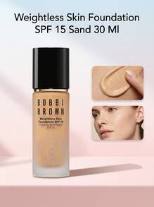 Bobbi Brown Weightless Skin Foundation SPF 15 Sand 30 Ml – Long-Wearing Matte Finish, Breathable Sun Protection, Medium Coverage For All Skin Types, Smooth Complexion Enhancer, Ideal For Daily Professional Look And Photo Shoots - Sand - View 1