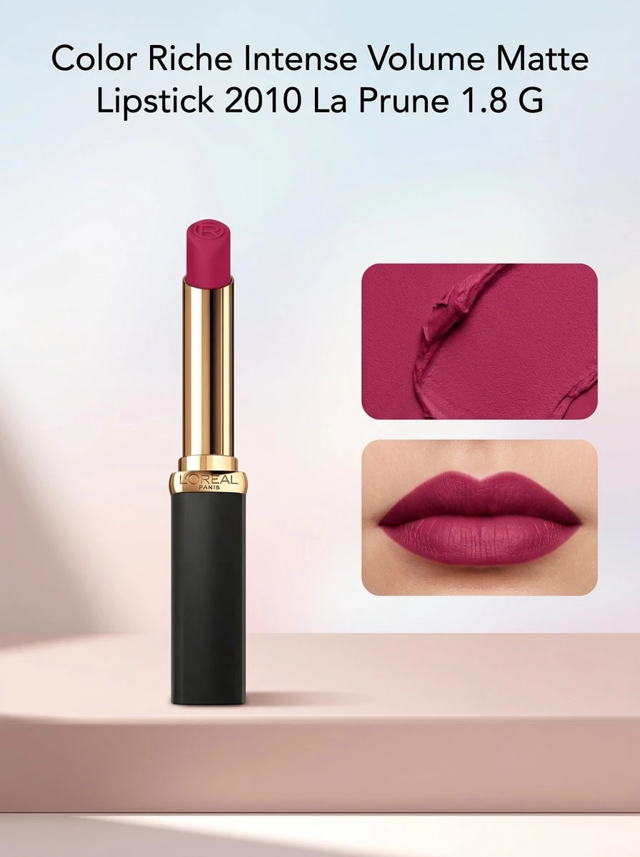 Color Riche Intense Volume Matte Lipstick 2010 La Prune 1.8 G – Lipstick, Long-Lasting, For Women, La Prune, Suitable For Daily Wear - Multicolor - View 1