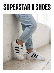 Adidas أحذية أطفال نجوم الرياضة أسود أساسي / أبيض سحابي EF4838 - أبيض سحابي/أسود أساسي/أبيض سحابي - مشاهدة 1