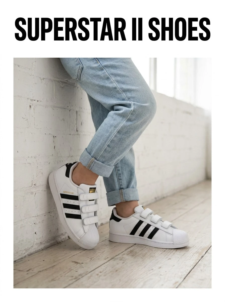 Adidas أحذية أطفال نجوم الرياضة أسود أساسي / أبيض سحابي EF4838 - أبيض سحابي/أسود أساسي/أبيض سحابي - مشاهدة 1