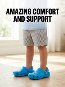 Crocs CLASSIC CLOG Kids' Clogs Versatile Lightweight Classic Daily Weekend Beach 206991-456 - Ocean - View 3