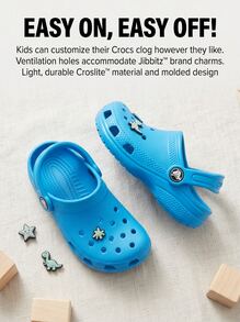 Crocs CLASSIC CLOG Kids' Clogs Versatile Lightweight Classic Daily Weekend Beach 206991-456 - Ocean - View 2