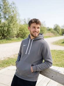 Nike هودي بارك 26 رمادي للرجال - رمادي غامق - مشاهدة 4