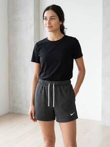 Nike Women's Sports Shorts Lightweight Versatile Quick-Dry Sports Weekend Summer Black IB1243-010 - Black - View 4