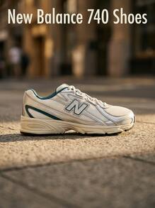 New Balance 740 أحذية رياضية كاجوال للنساء مريحة متعددة الاستخدامات حديثة للتنقل والمكتب وعطلة نهاية الأسبوع باللون الأخضر U7402EL - Medusa Green - مشاهدة 2