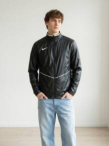 Nike Men's Sports Jackets Adjustable Warm Stretchy Hiking Daily Training Black HM7265-010 - Black and White - View 4