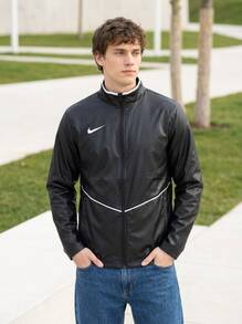 Nike Men's Sports Jackets Adjustable Warm Stretchy Hiking Daily Training Black HM7265-010 - Black and White - View 2