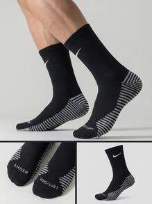 Nike جوارب سترايك دري-فيت كرو للرجال أسود/أبيض - الأسود - مشاهدة 3
