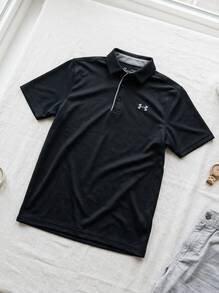 Under Armour SPORTSTYLE Men's Sports Tees & Tanks Breathable Classic Fit Quick-Dry Sports Outdoor Training Black 1290140-001 - Black - View 2