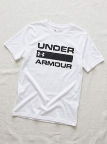 Under Armour SPORTSTYLE Men's Sports Tees & Tanks Breathable Classic Fit Quick-Dry Weekend Sports Outdoor White 1329582-100 - White / Elemental - 100 - View 2