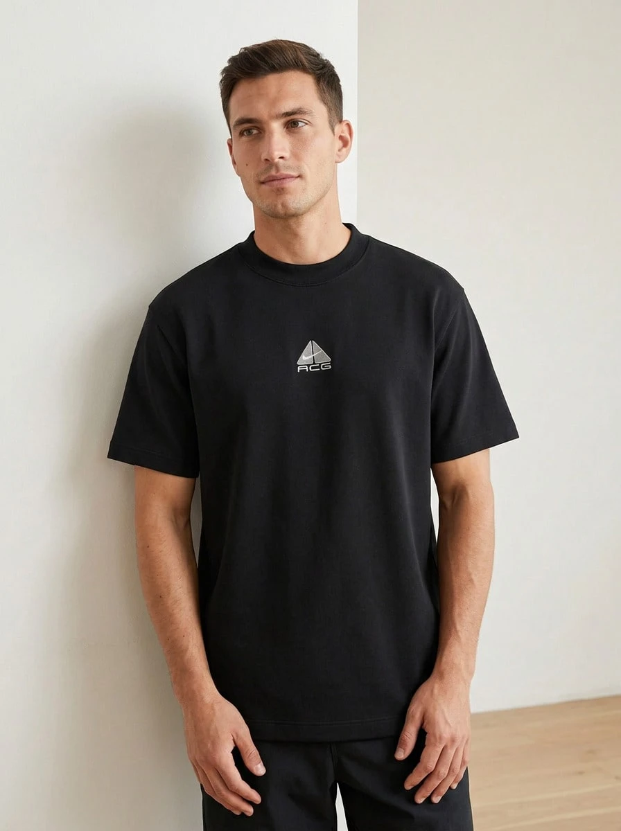 Nike Men's Sports Tees & Tanks Skin-Friendly Stretchy Soft Casual Outing Gym Black DQ1815-011 - Black/Lt Smoke Grey/Summit White - View 1