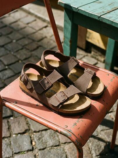 Birkenstock صنادل نسائية مسطحة من كاتالينا مرنة ومريحة وقابلة للتنفس للشاطئ والاستخدام اليومي العادي 634501