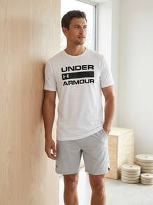 Under Armour SPORTSTYLE Men's Sports Tees & Tanks Breathable Classic Fit Quick-Dry Weekend Sports Outdoor White 1329582-100 - White / Elemental - 100 - View 4