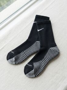 Nike جوارب سترايك دري-فيت كرو للرجال أسود/أبيض - الأسود - مشاهدة 2