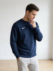 Nike Men's Sports & Outdoor Hoodies Cozy Breathable Easy To Match Commuting Outing Training Navy CW6902-451 - Navy Blue - View 5
