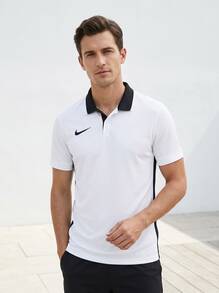 Nike قميص بولو كرة قدم بأكمام قصيرة للرجال Dri-Fit Park 26 باللون الأبيض - WHITE/BLACK/BLACK - مشاهدة 6
