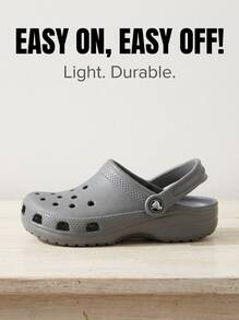 Crocs CLASSIC CLOG Kids' Clogs Versatile Lightweight Classic Daily Weekend Beach Grey 206990-0DA - Slate Grey - View 2