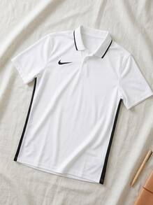 Nike قميص بولو كرة قدم بأكمام قصيرة للرجال Dri-Fit Park 26 باللون الأبيض - WHITE/BLACK/BLACK - مشاهدة 2