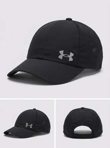 Under Armour UA Sports Caps Embroidered Sun Protection Versatile Golf Sports Commuting Black 1383478-001 - Black - View 4