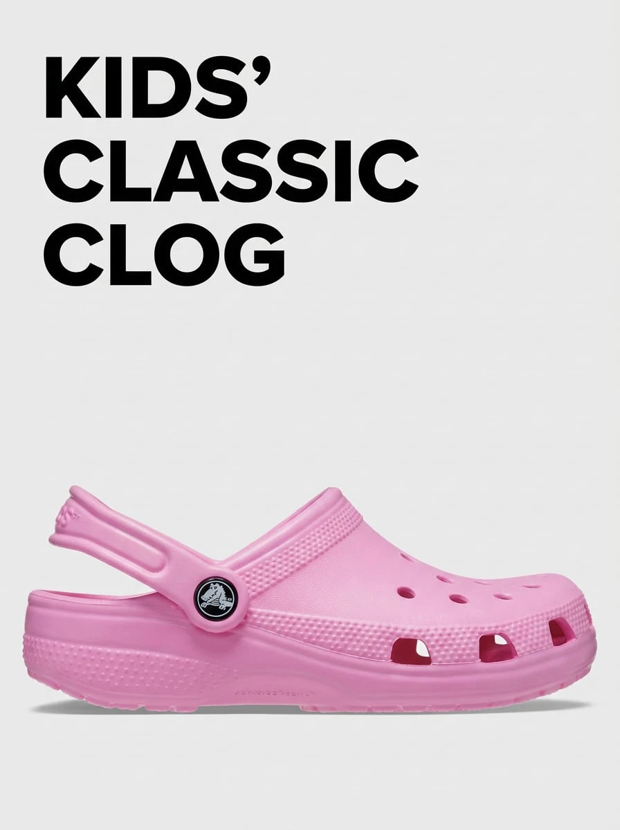 Crocs كلاسيكي أطفال كلوج تافي وردي 206991-6SW - تافي بينك - مشاهدة 1
