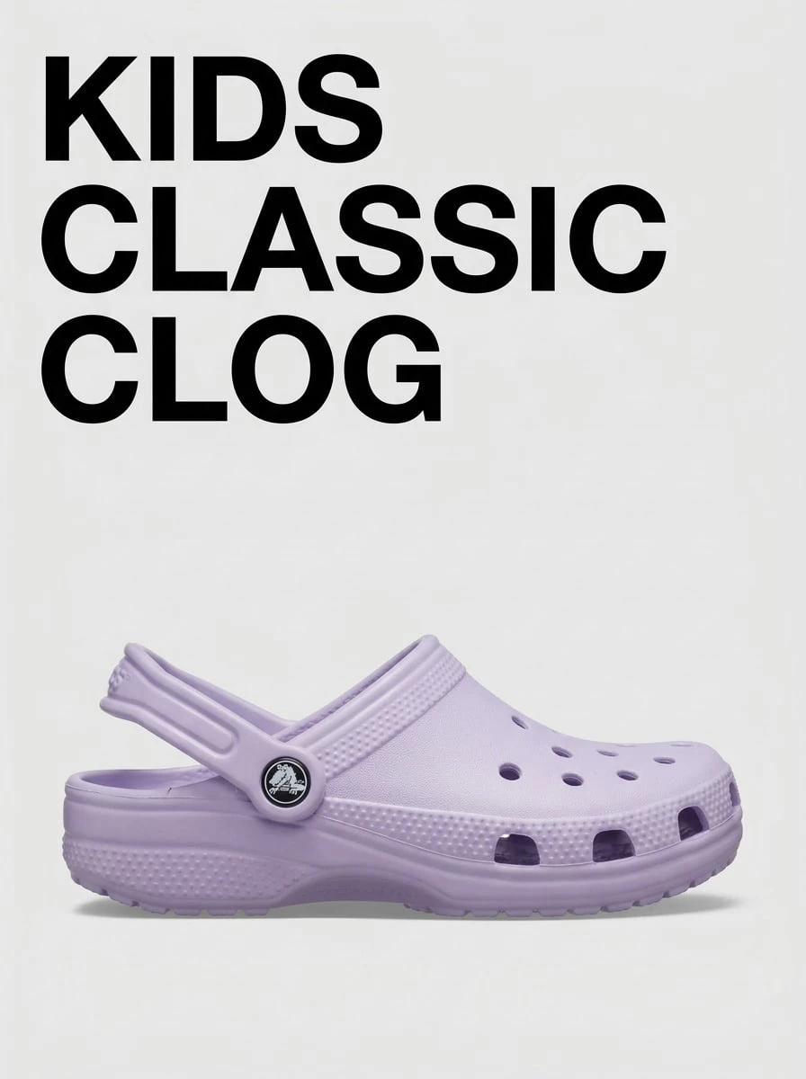 Crocs CLASSIC CLOG Kids' Clogs Durable Breathable Easy To Clean Beach Casual Daily Purple 206991-5BN - Mystic Purple - View 1
