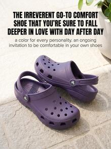 Crocs CLASSIC CLOG Women's Clogs Lightweight Versatile Comfortable Daily Weekend Travel 10001-5CI - Nightshade - View 2