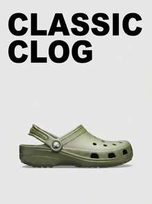 Crocs CLASSIC CLOG Women's Clogs Lightweight Versatile Comfortable Walking Vacation Travel Green 10001-309 - Army Green - View 1