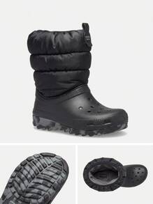 Crocs حذاء أطفال كلاسيكي أسود من نوع نيو بوف 207683001 - الأسود - مشاهدة 5
