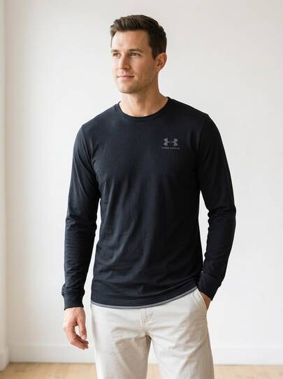 Under Armour SPORTSTYLE Men's Sports Tees & Tanks Easy To Match Moisture-Wicking Breathable Weekend Sports Outdoor Black 1329585-001
