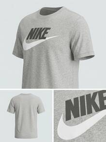 Nike تي شيرتات رياضية رجالية رمادية - رمادي غامق - مشاهدة 5