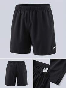 Nike Men's Sports Shorts Easy To Match Elastic Waist Breathable Running Beach Sports Black FN8194-010 - Black - View 4