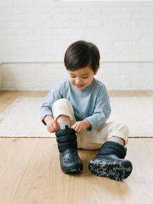 Crocs حذاء أطفال كلاسيكي أسود من نوع نيو بوف 207683001 - الأسود - مشاهدة 6